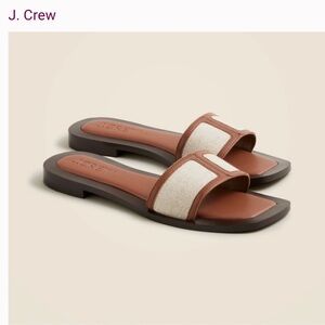 J. Crew Callie Sandals In Canvas For Women size 7.5